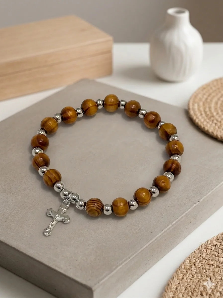 Armband i olivträ, från Betlehem