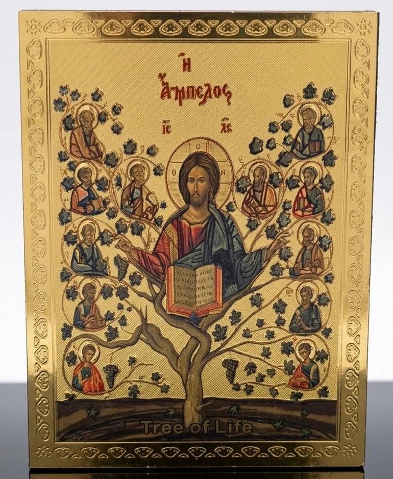 ikon "Livets träd" på Jesus och apostlarna