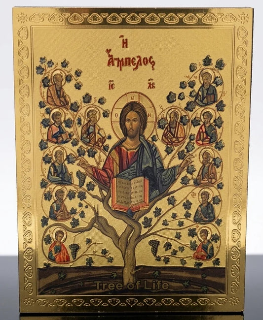 ikon "Livets träd" på Jesus och apostlarna
